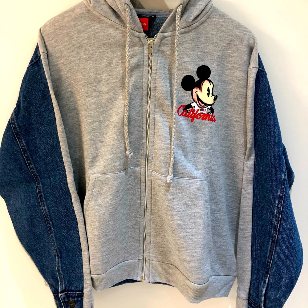 Disney jean jacket hoodie